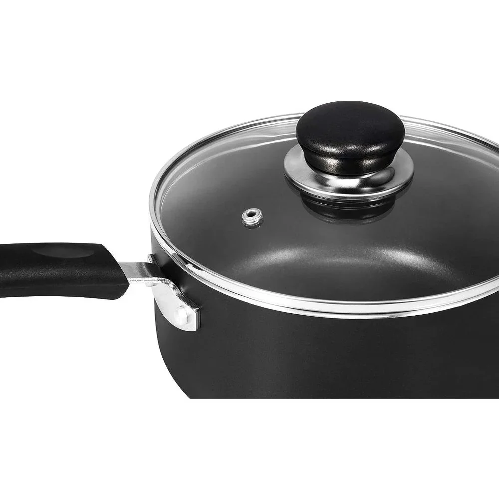 2 Quart Nonstick Saucepan with Glass Lid